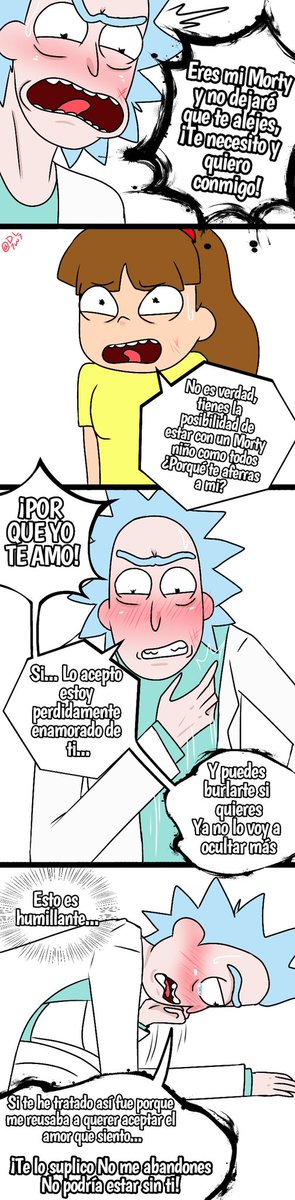 DulceLuna7w7's tweet photo. #Minicomic 
🌹"A morty girl"🌹
✨English &amp; Spanish ✨
(2/3)
Sometimes it's better to leave ... and sometimes it's better to speak the truth

#Rickorty #Rickcest #c137cest #Rickorticia #morticia #Tears #comic #fanart https://t.co/ke8bvEHcit