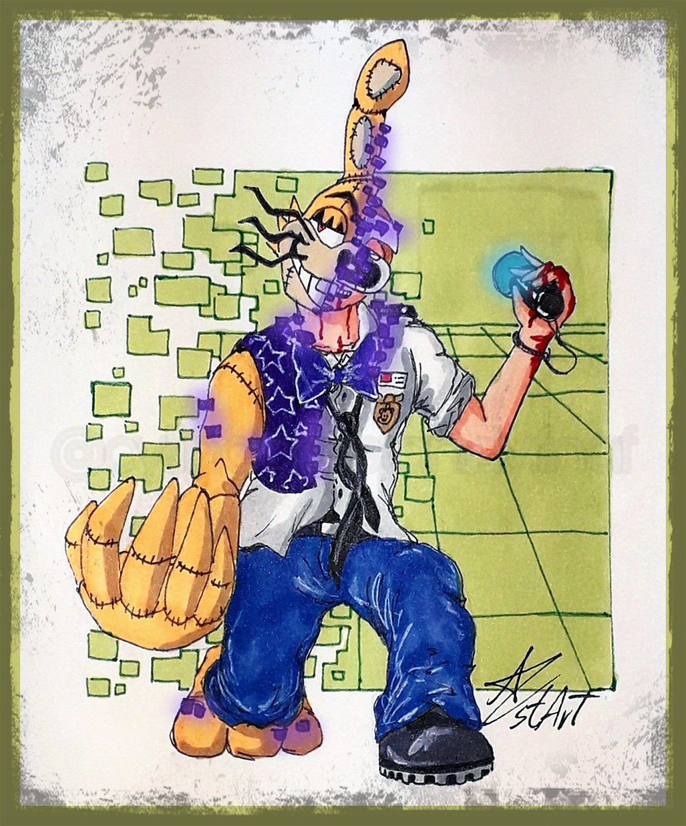 stArT16566151's tweet photo. Concept Art of my "Remember Jeremy" cosplay - Fnaf VR ๐
#FNAF #FiveNightsAtFreddys #FNAFVR #fnafhelpwanted #rememberjeremy #glitchtrap #fnafcosplay #conceptart https://t.co/celtoujWN9