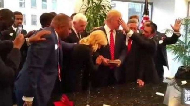 PrepSportsPlus's tweet photo. Michael Cohen:  “Trump held a meeting at Trump Tower with prominent evangelical leaders, where they laid their hands on him in prayer. 

Afterward, Trump allegedly said: ‘Can you believe that bullshit? 

Can you believe people believe that bullshit?’”

-PVC https://t.co/T42k8ektIT