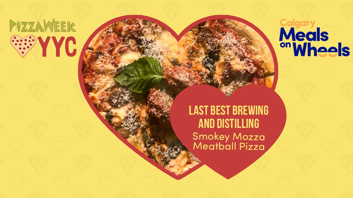 Keep calm &amp; eat pizza! That's what we say! lastbestbrew brings us the Smokey Mozza Meatball Pizza, featuring smoked mozzarella stuffed meatballs. Yummmm!

#YYCPizzaWeek2020
#YYCsbestpizzas #YYC #YYCSupportlocal #YYCPizza
#YYCsmallbusiness