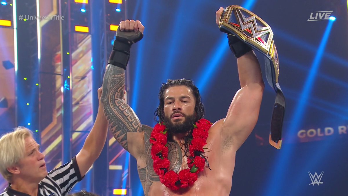 He is the tribal chief after all.

Jimmy @WWEUsos throws in the towel to secure the victory for @WWERomanReigns at #WWEClash of Champions!