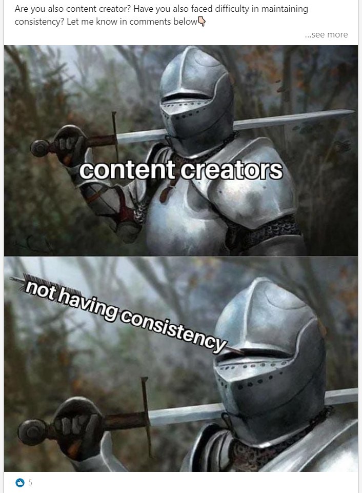 this knight meme is new to me thanks linkedin
