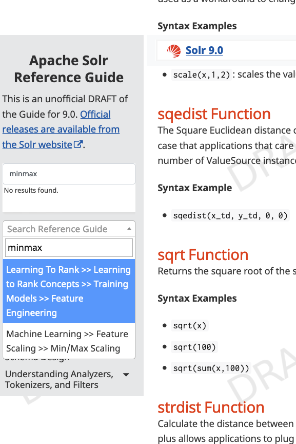 arafalov's tweet photo. Spot the difference.... Want that a "docker run" away on your local machine? I'll need beta testers soon. #Solr #RefGuide #RealSearch #dogfooding #FixAllThings (Note, not an Apache Official project - yet). https://t.co/9Z7NfeQDgi