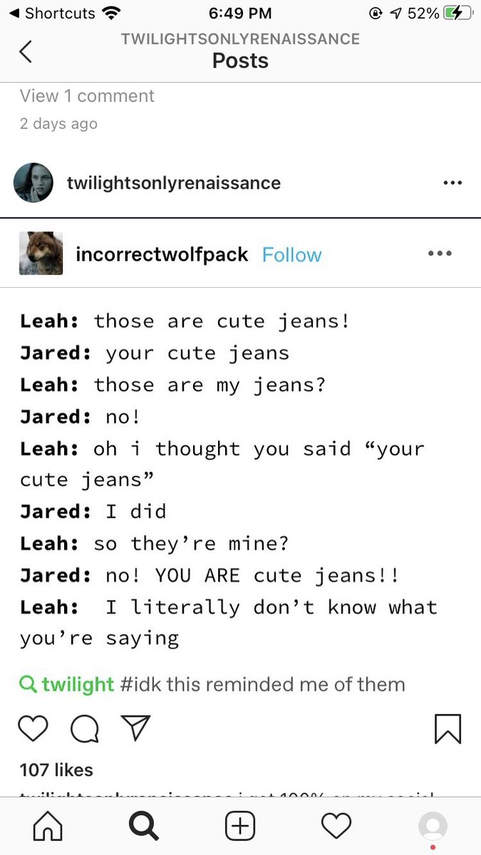 the twilight Instagram accounts are actually hilarious