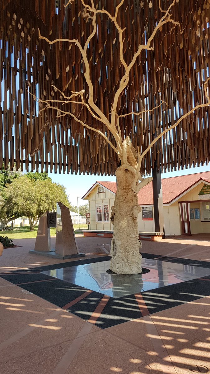 ballgameskeith's tweet image. #Barcaldine #TreeOfKnowledge wandering around the display sends a prickle up your spine. Home of the #Labor movement, not some factional shithole in a capital city. #auspol