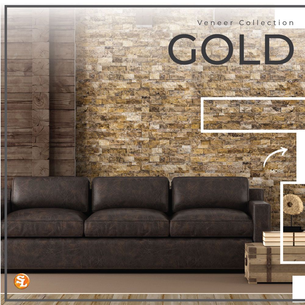 GroupStoneline's tweet photo. Let the sunshine sparkle throughout your house with our exclusive Gold collection. The richness of the gorgeous hues are a real treat to the senses. 
.
The Gold veneer panels would look exquisite and rustic around a fireplace or accent wall.
.
https://t.co/TkxNeYPHld https://t.co/u0EREN7xUo