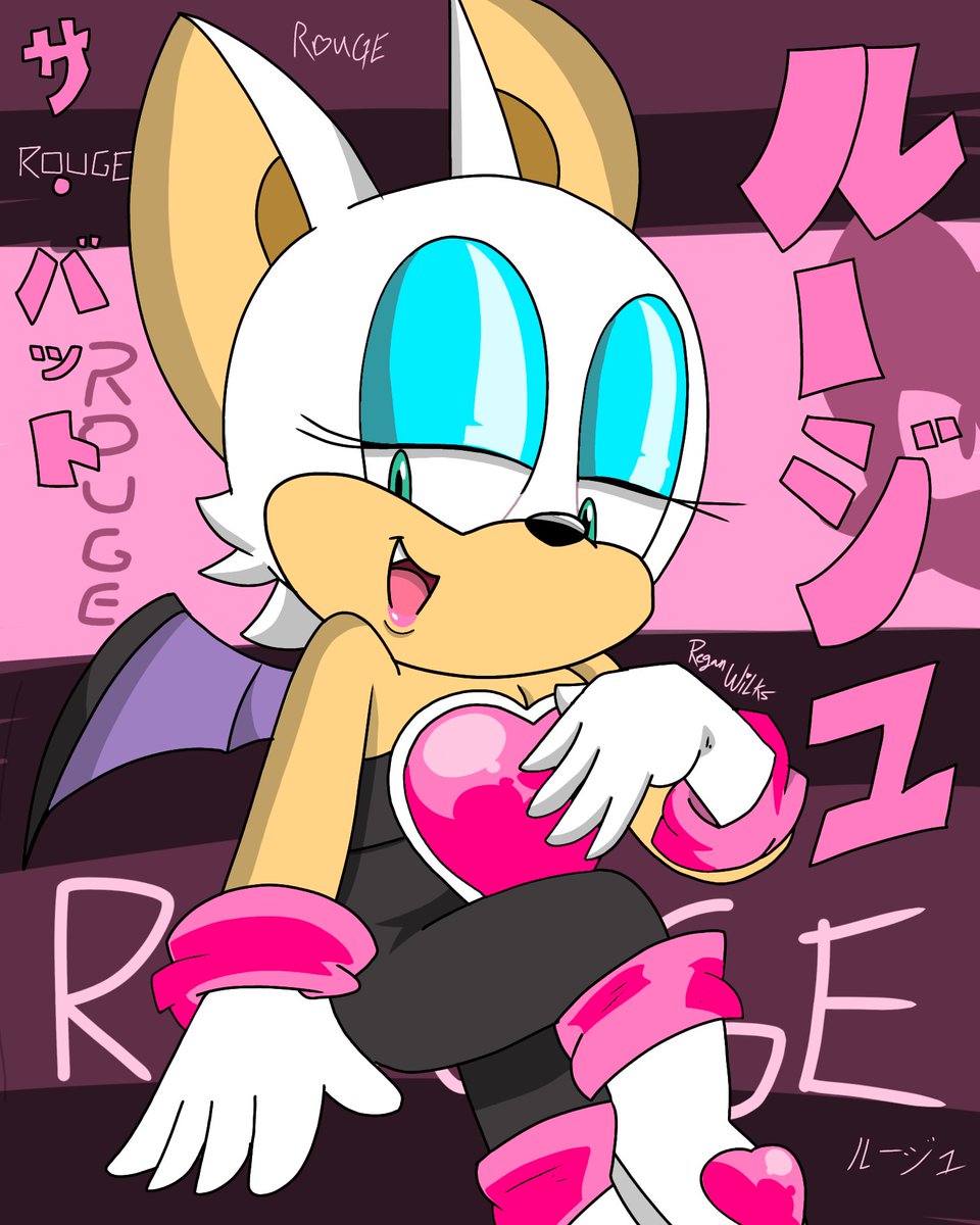 Regan Wilks Autism Productions Love Art Poster Of Rouge The Bat ルージュ ザ バット Credits By Sonic Hedgehog And Sega Rougethebat Sonicthehedgehog Teamdark Sonic Sega Sonicadventure2 Sonicheroes Shadowthehedgehog Sonicforces