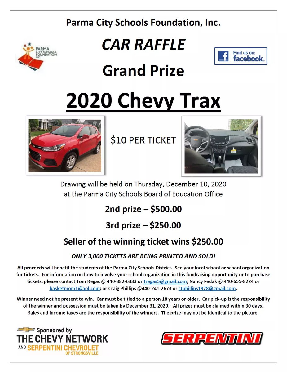 Tickets are available for purchase in every school's main office!