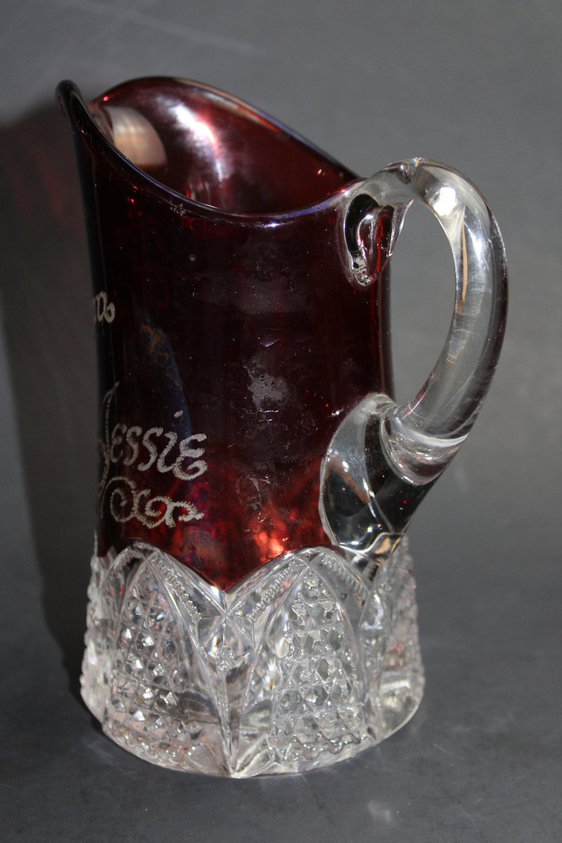 Wisdom_Lane's tweet image. ON HOLD Vintage Ruby Flashed Ruby Stained Glass Tankard Style Pitcher With Button and Arches Pattern 1910 Souvenir Pitcher tuppu.net/ffeb4e8f #WisdomLane #Etsy #RubyStained