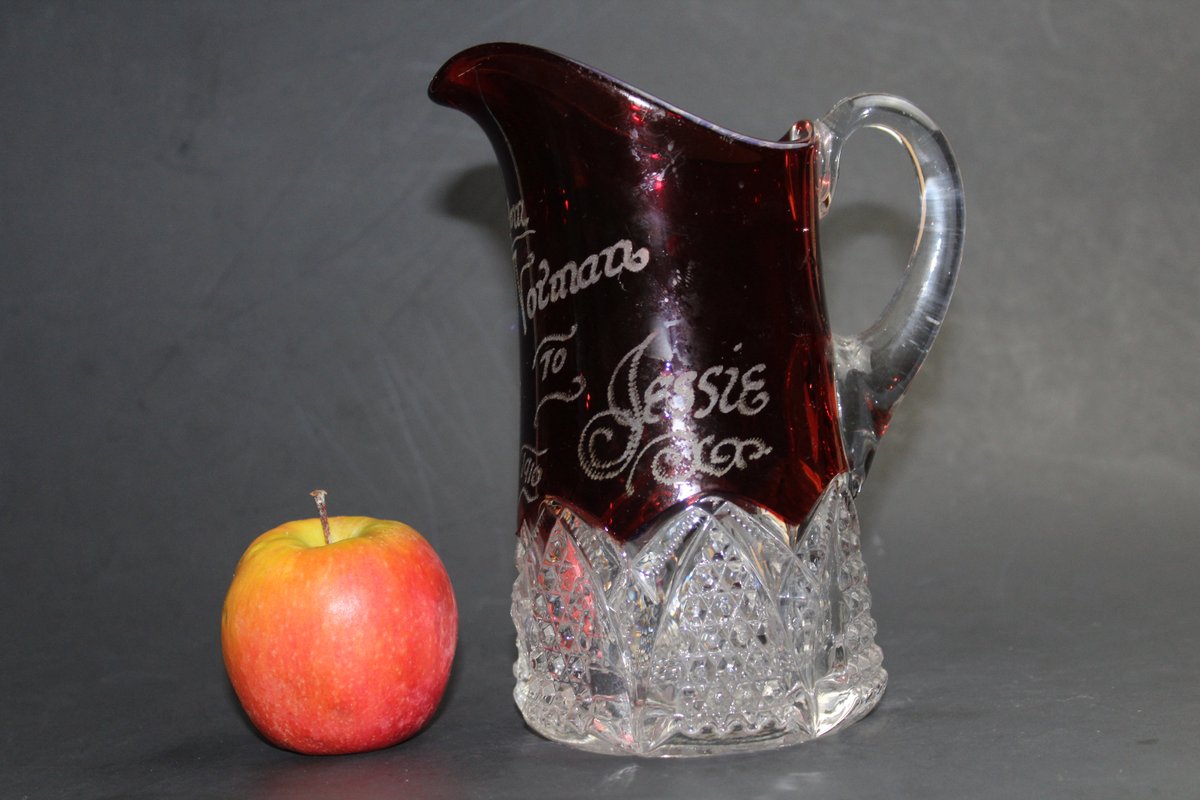 Wisdom_Lane's tweet image. ON HOLD Vintage Ruby Flashed Ruby Stained Glass Tankard Style Pitcher With Button and Arches Pattern 1910 Souvenir Pitcher tuppu.net/ffeb4e8f #WisdomLane #Etsy #RubyStained