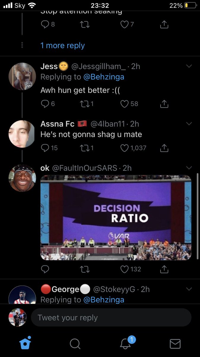 Scenes in the Behzinga reply section