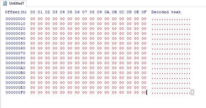 STEP ONE:open hex editor, make a file that's 256 bytes of 00.