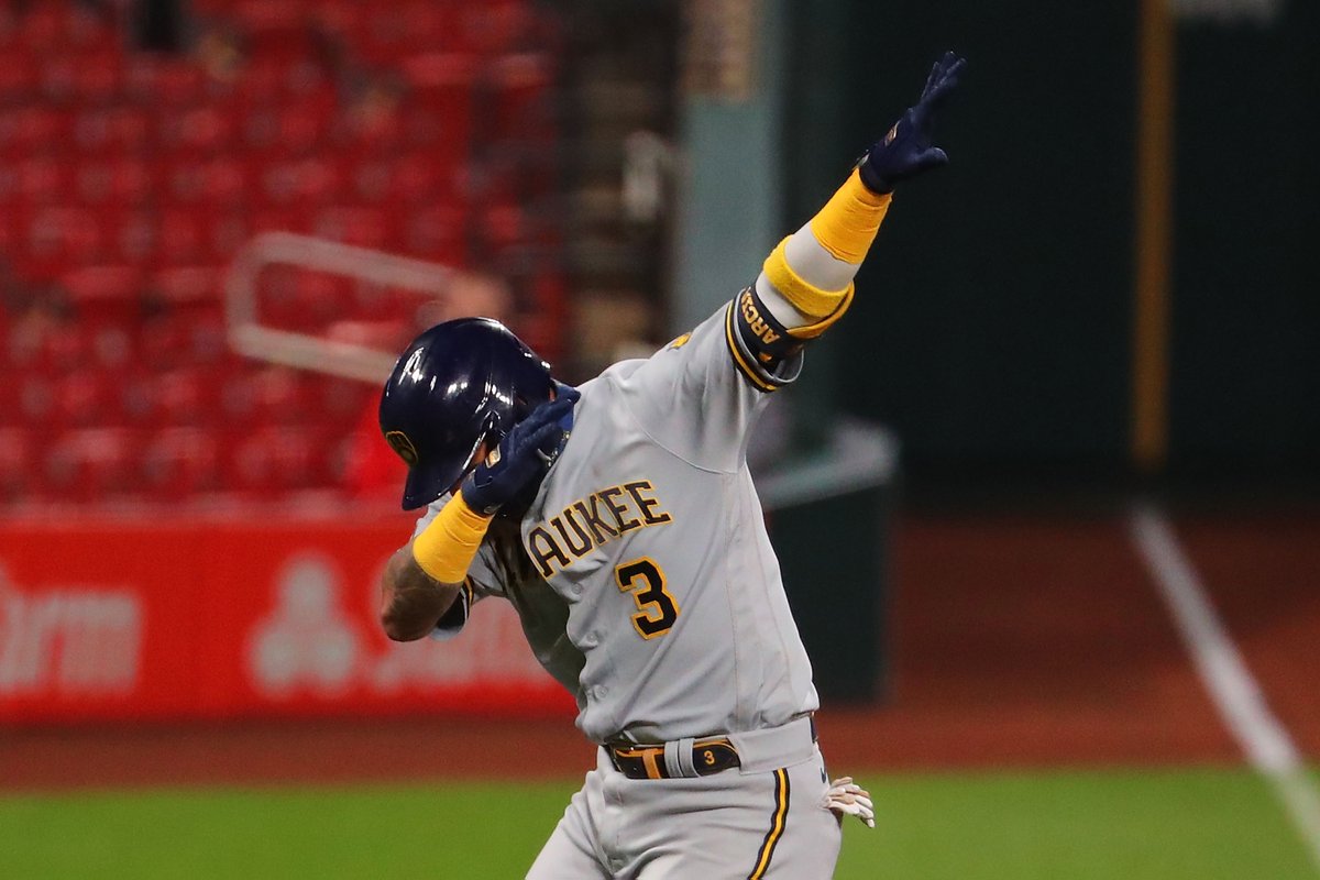Cut4's tweet photo. dab your i’s and cross your t’s!

the @Brewers have clinched the last NL postseason spot. https://t.co/b2Wvazo13H