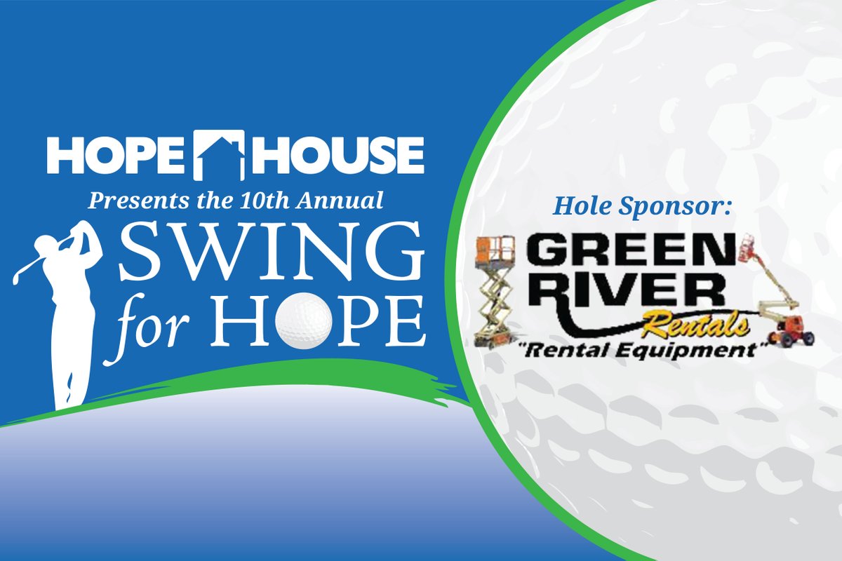hopehousebg's tweet image. Thank you to Green River Rentals for being a 10th Annual #SwingForHope Hole Sponsor!