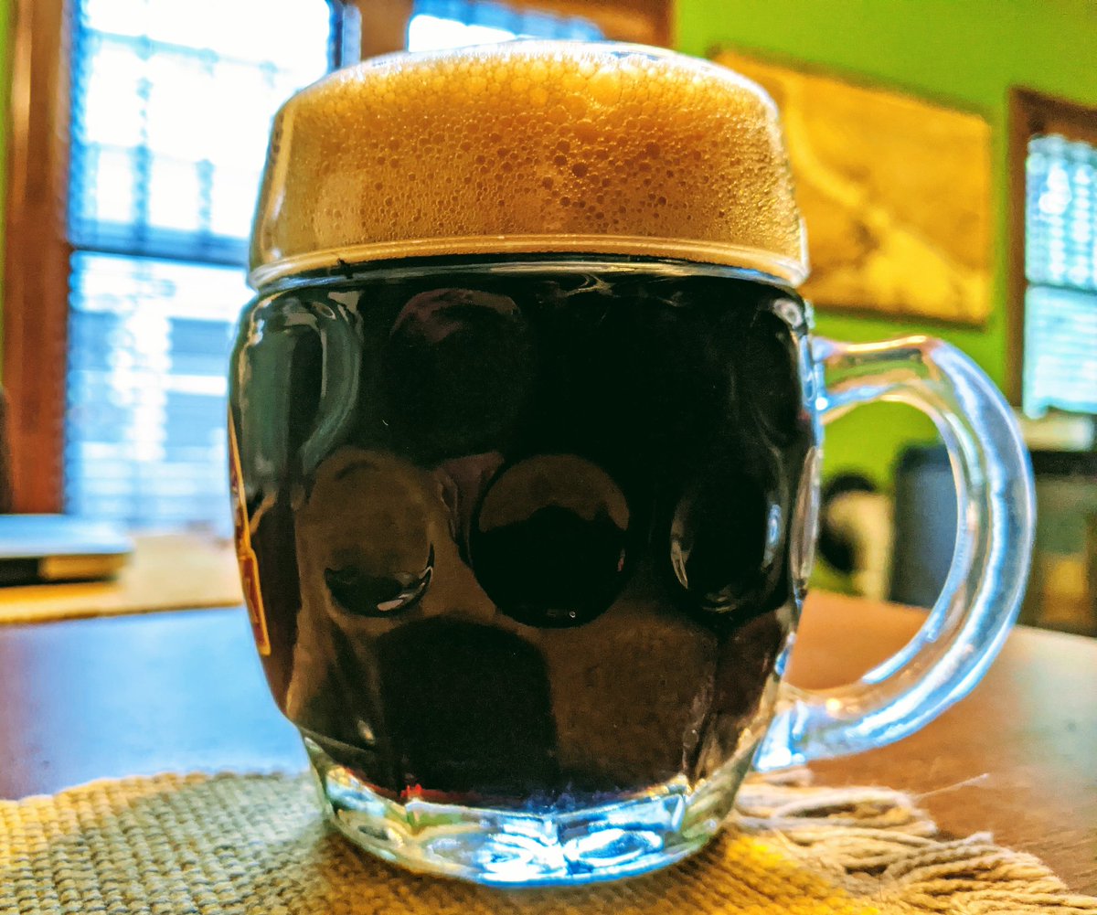 Double decoction black lager homebrewed in Oshkosh