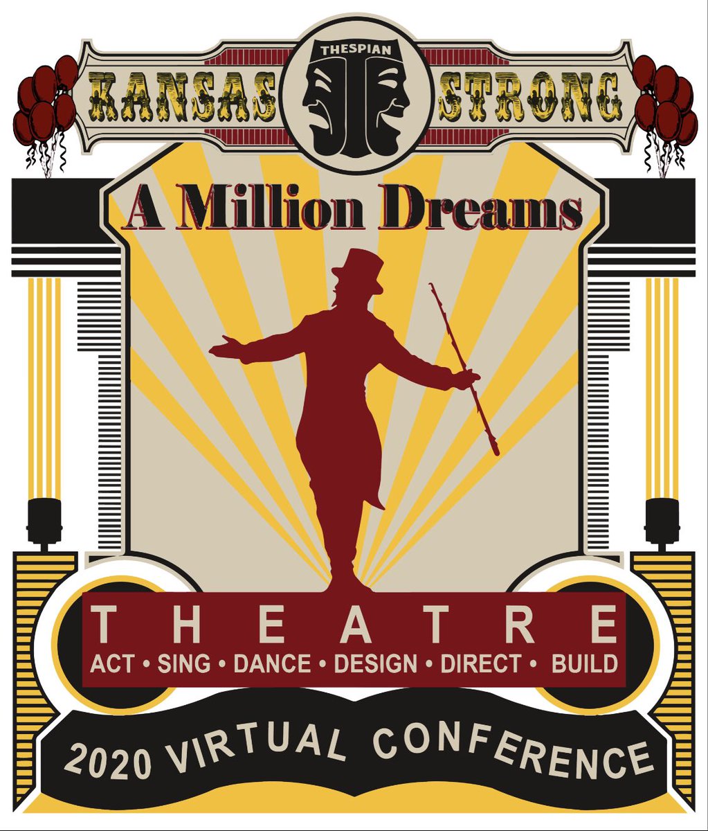 ksthespians's tweet photo. Need one more reason to register for the joint Kansas/Oklahoma/Texas Virtual Festival? YOU GET A T-SHIRT! 🎉 https://t.co/q6n5GoXRpG