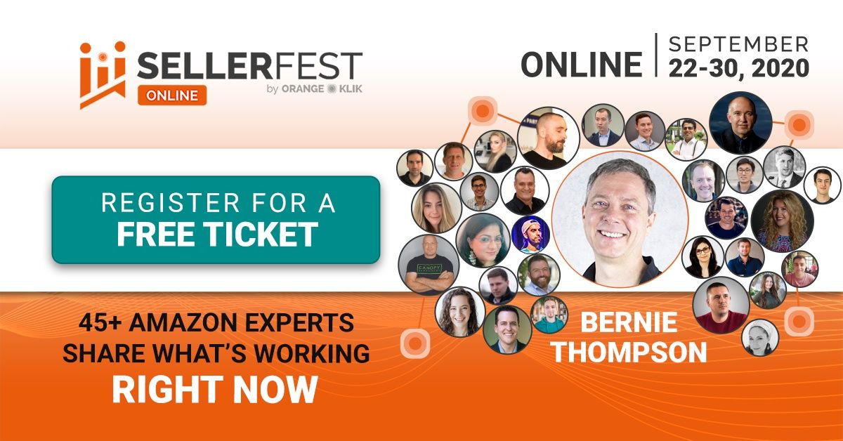 Join us at the Seller Fest Online 2020 - happening today until September 30!

Don't miss this huge event with our very own Bernie Thompson, and his topic, "Global eCommerce - Solving Tax Challenges." Join now!

Sign up here: buff.ly/3icYpnn
#SFO2020 #SellerFest #SFO