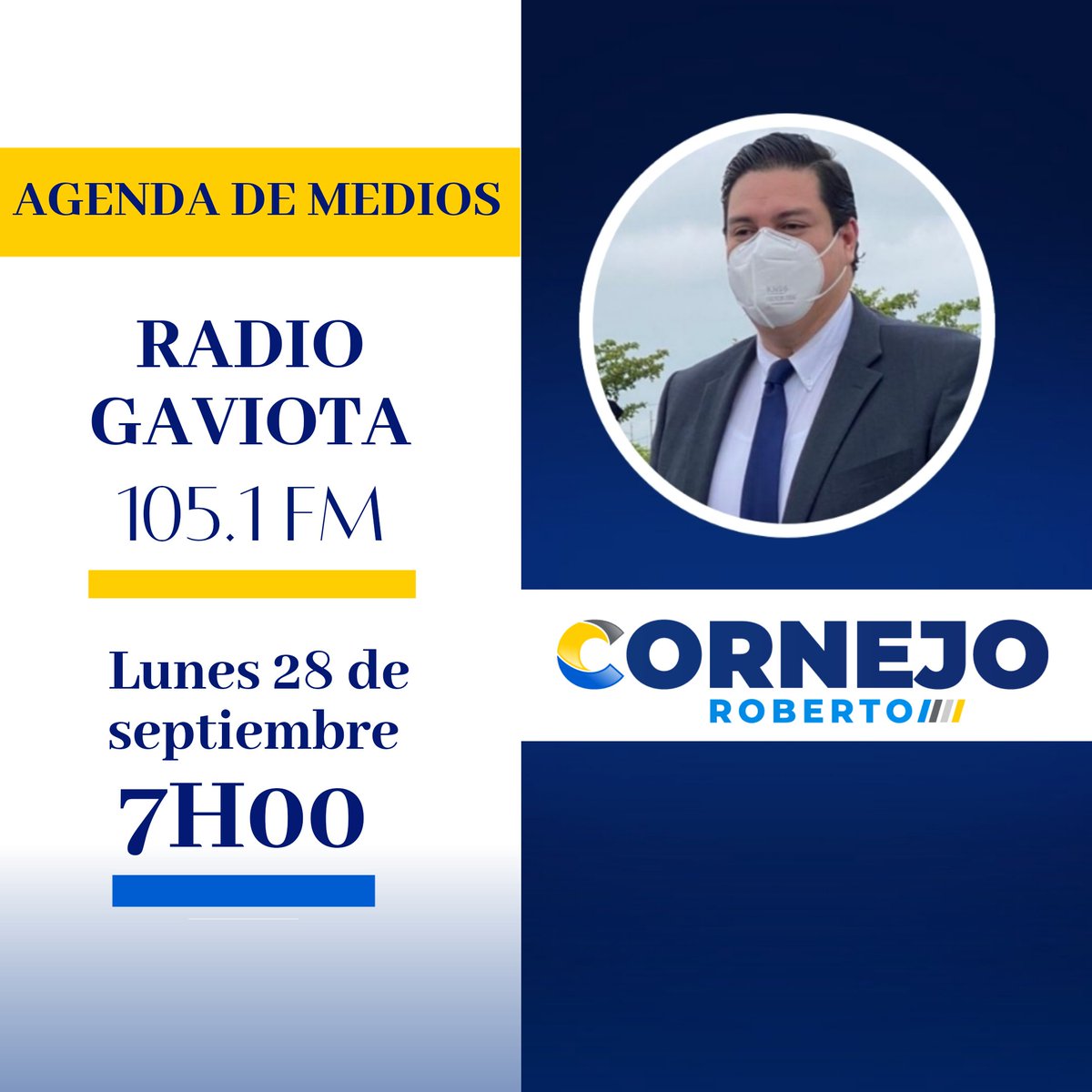 RobCornejo18's tweet photo. ⭕EN VIVO
Este lunes estaremos en entrevista en @radiogaviota  para hablar sobre la creación del Centro Municipal de Desarrollo Empresarial  CEMDE y muchos otros temas de interés para Machala. https://t.co/HElaNHHwjU