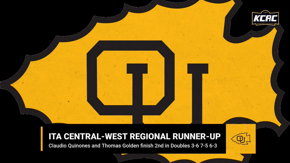 Braves Athletics (@bravesathletics) on Twitter photo .<a href="/TennisOttawa/">Ottawa Tennis</a> <a href="/ClaudioQuinone3/">Claudio Quinones</a> and Thomas Golden finish second at the ITA Central-West Regional Championships, 3-6 7-5 6-3 by <a href="/MAC_Bulldogs/">McPherson Athletics</a> Millos/Turley. #BraveNation #KCACscores .<a href="/TennisOttawa/">Ottawa Tennis</a> <a href="/ClaudioQuinone3/">Claudio Quinones</a> and Thomas Golden finish second at the ITA Central-West Regional Championships, 3-6 7-5 6-3 by <a href="/MAC_Bulldogs/">McPherson Athletics</a> Millos/Turley. #BraveNation #KCACscores
