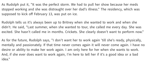 Larry went into damage control, saying Britney may never perform again and they had to pull the show because her meds weren't working. But wait, didn't he just say it was because of her dad's illness?  #FreeBritney