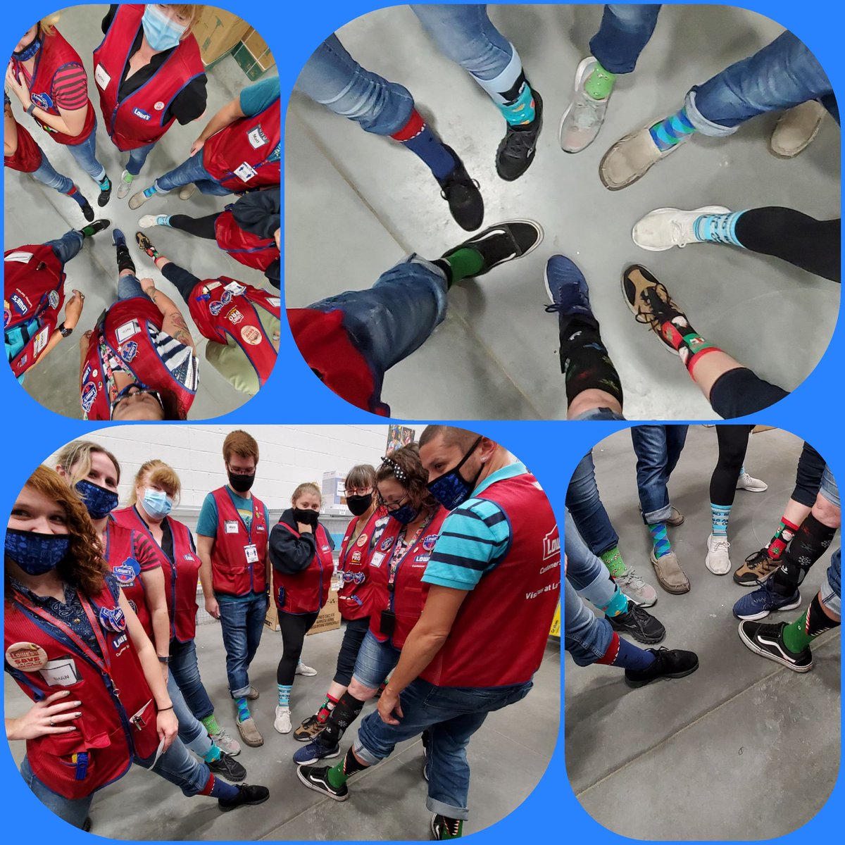 Having some fun with #lowes Front End Appreciation!! Crazy Sock Spirit Week!! My front end team is loving this and they deserve every minute of it! #frontendappreciation <a href="/JaneenV_HRBP/">Janeen Valdes</a> <a href="/AndrewsP26/">Paul Andrews</a> <a href="/EmmaVingara/">Emma Vingara</a> <a href="/TweetUsR30/">TweetUsR30</a> <a href="/timdaleynymetro/">@timdaleynymetro</a> @billmann2260