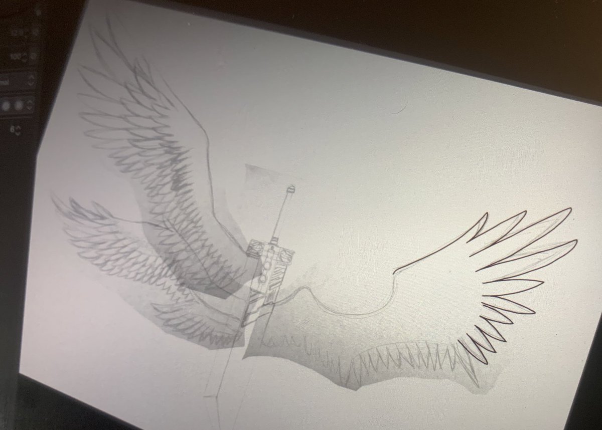 I am learning the ways of vector layers in the halls of  #CSP. Tho I’ve only begun my journey, I will see it thru to the end./movie voiceGood grief… This is going to save me soo much time.  #BusterSword  #Wings  #CrisisCore  #FFVII  #FF7  #FF7CC  #design  #graphicdesign