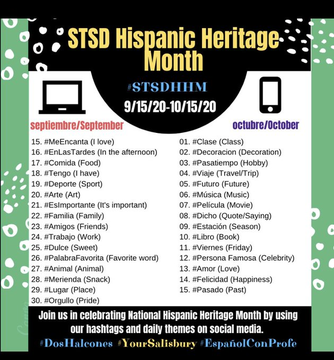 edenralden's tweet photo. Hispanic Heritage Month
#Merienda (Snack) Como una merienda al llegar a casa. 
(I eat a snack when I get home.)
#edenralden #stsdhhm #YourSalisbury https://t.co/kHsvp4okIE