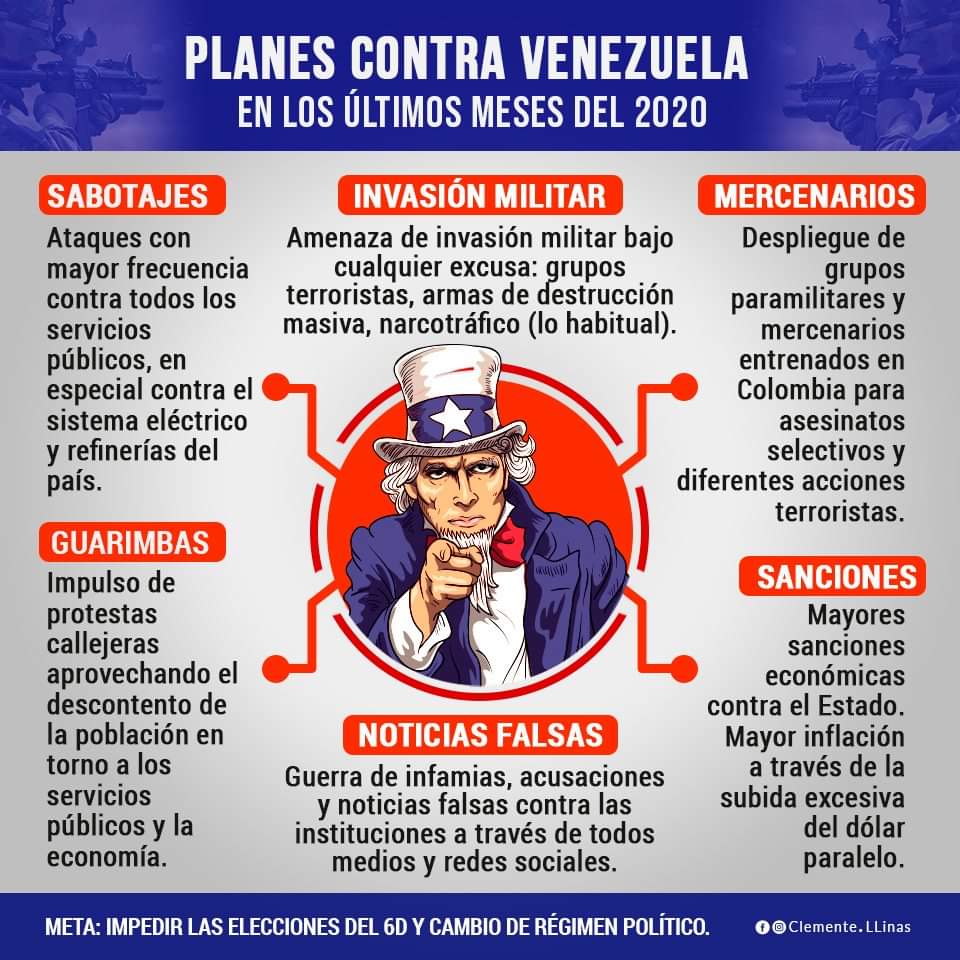 Hay que estar alerta compañeros #VenezuelaEnDefensaVictoriosa 🇻🇪
En estos meses antes de las elecciones del #6Dic los #EEUU intensificará sus planes para apoderarse de #Venezuela