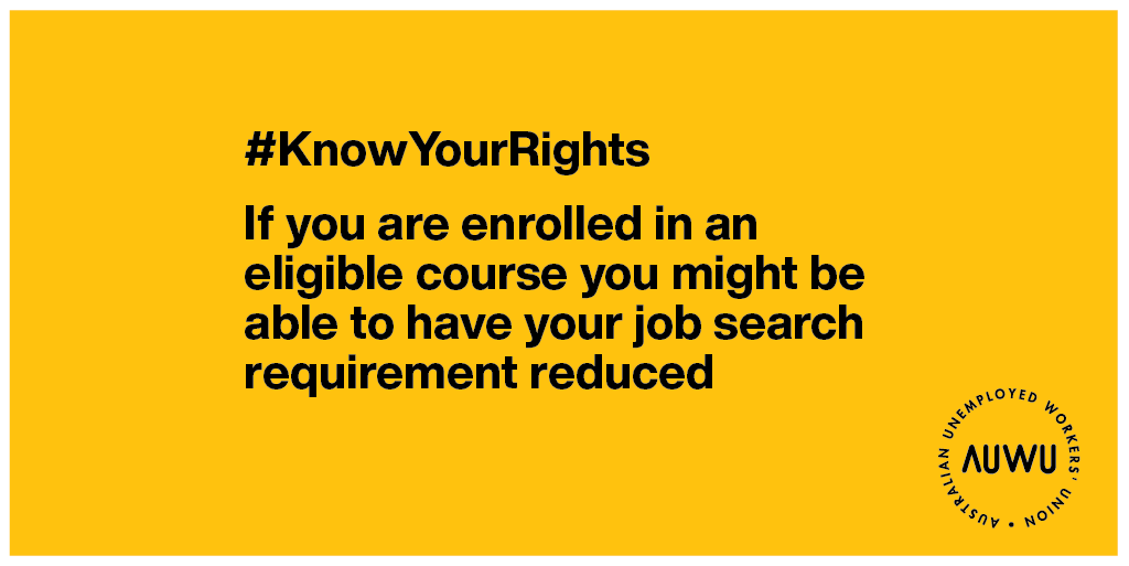 You might be able to reduce your 'mutual' obligations requirements if you study. Any course identified as ‘subsidies’ (in bold) on  http://myskills.gov.au  is eligible + some other courses are too.See our rights info for details:  https://auwu.substack.com/p/new-rights-guide-to-protect-unemployed