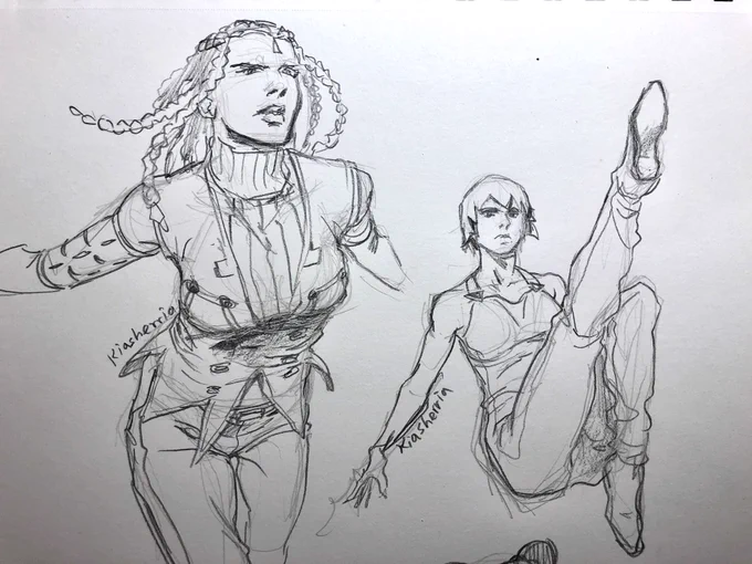 Some part 6 doodles. (Poses from references and practicing. )
#jjba 