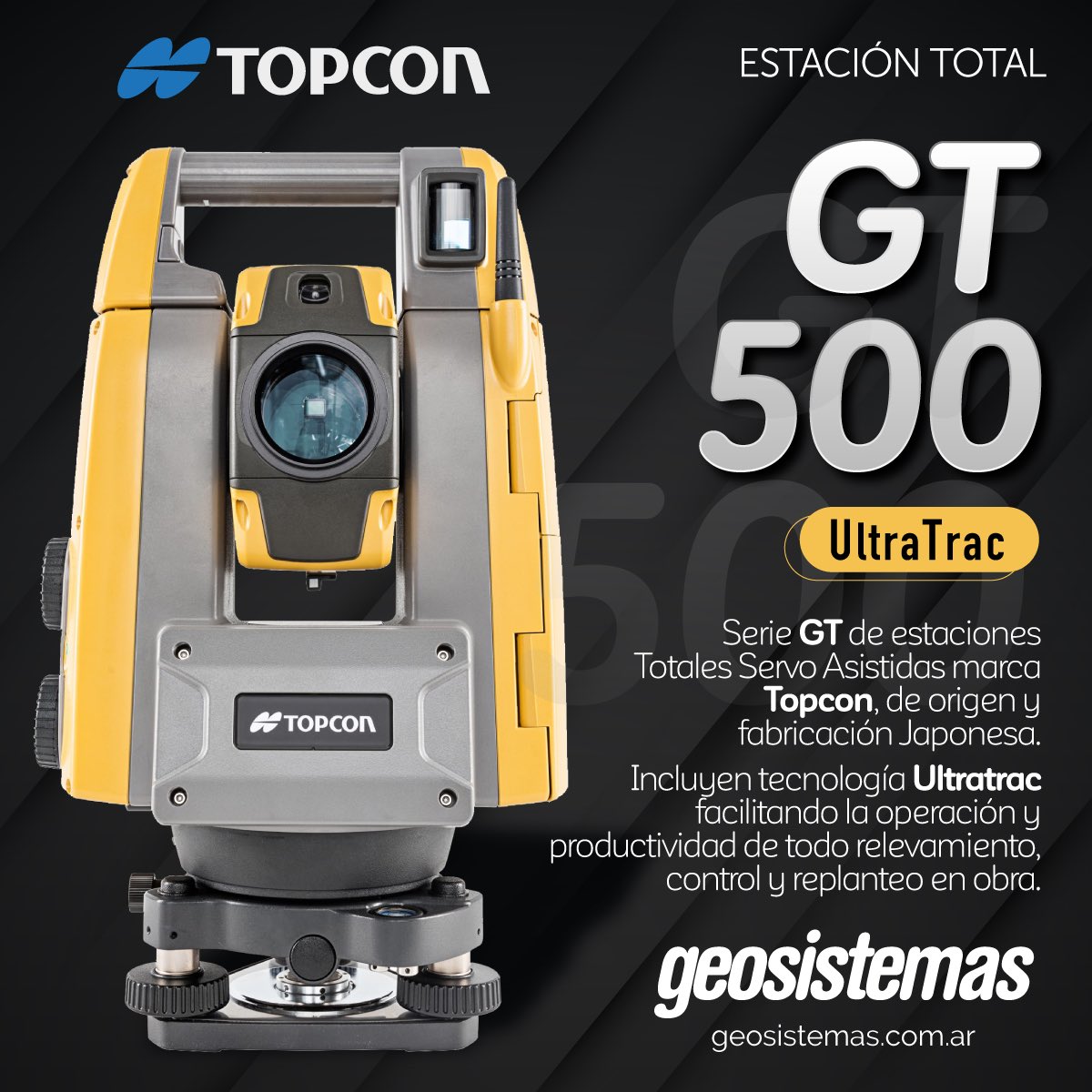 geosistemassrl's tweet image. Serie GT de Estaciones Totales Servo asistidas. Más rápidas, más pequeñas y la más alta eficiencia y productividad! 
Estaciones Totales Servo Asistidas Topcon. Conócelas! 

#estacionestotales #topcon #serieGT #gnss #hiperVR #topografia #agrimensura #gps #surveyor #surveylife