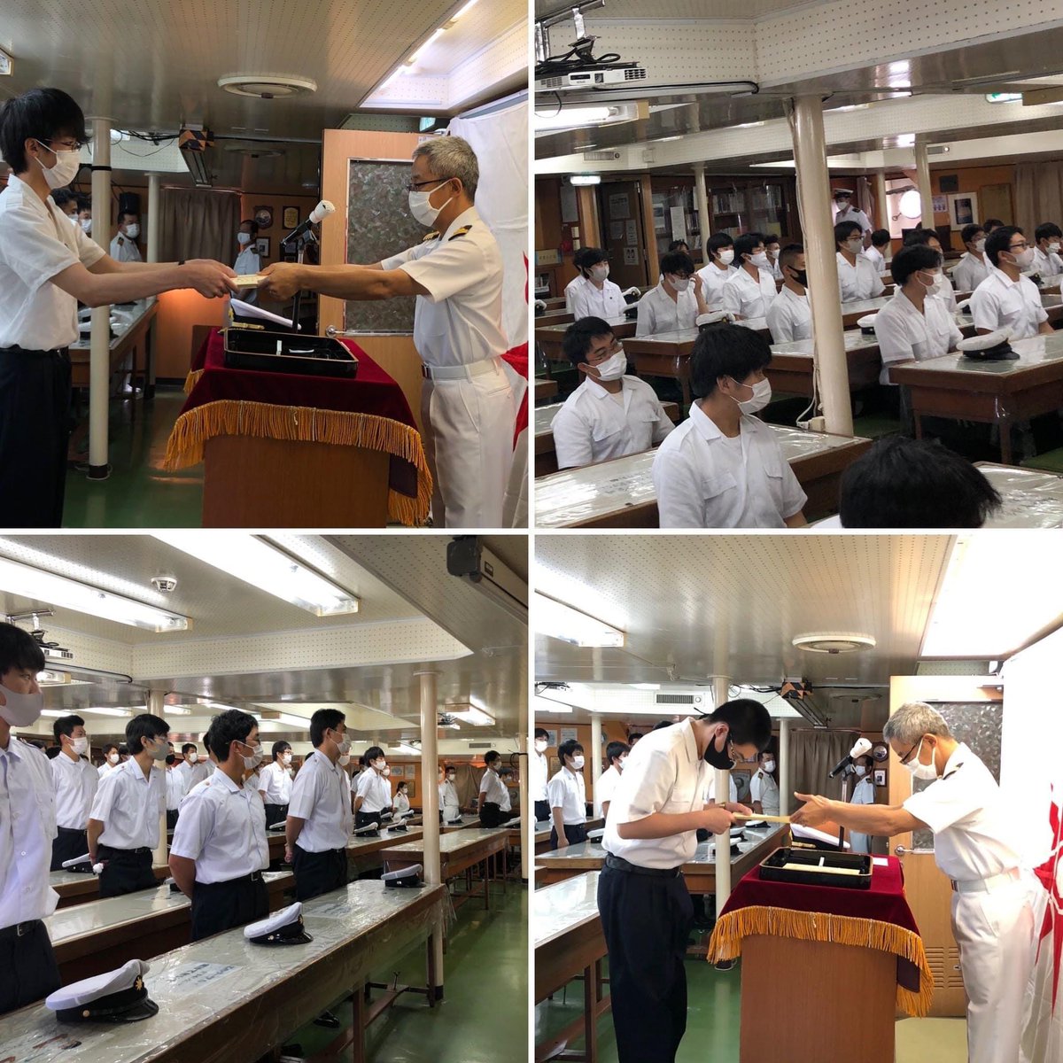 海技教育機構 令和2年9月27日 日曜日 海王丸 下船 終了式 本日 小樽 館山海上技術学校乗船実習科第28期生 宮古海上技術短期大学校専修科第34期生の下船 終了式が行われました 海王丸