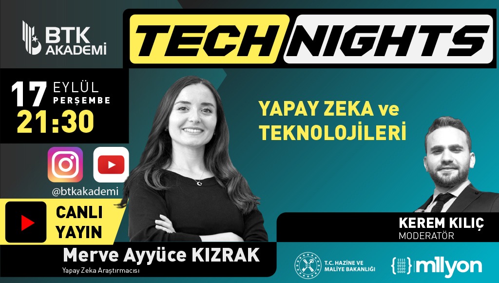 BTKAkademi's tweet image. ✉️1 Yeni Mesajın Var📨🙋‍♂️

17.sini gerçekleştireceğimiz #TechNights programında sizleri de aramızda görmekten mutluluk duyarız👻🤗

🎬 17 Eylül Perşembe
🕥 21.30

@1milyonistihdam
#Btkakademi
#1milyonistihdam

btkakademi.gov.tr/portal/cms/tec…