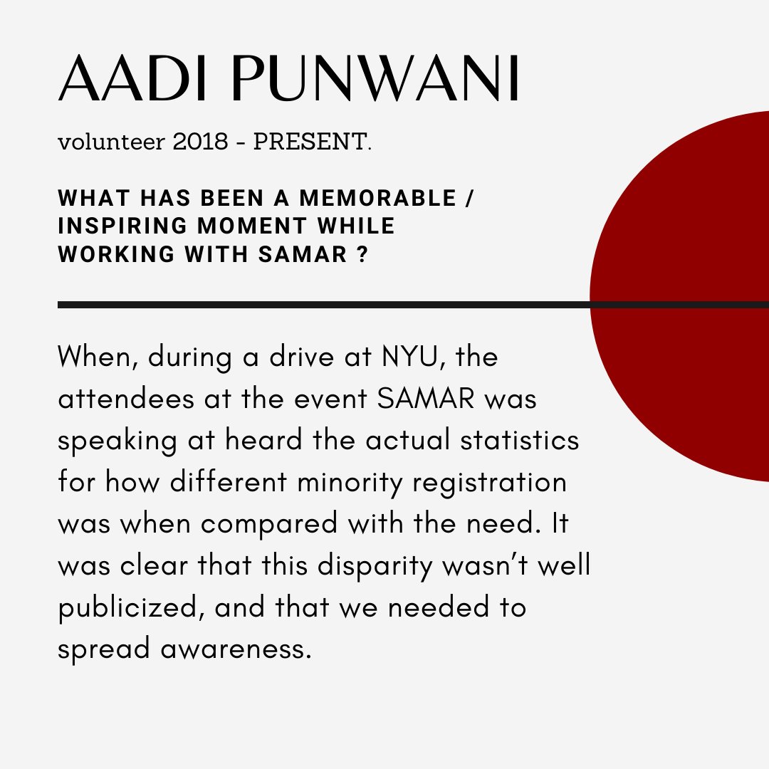 Our #youngvolunteers #spotlight features Aadi Punwani who connected with SAMAR's efforts in registering minorities for the #bonemarrowregistry.  Learn about the representation of minorities in the registry. Better yet, register by texting THECURE to 61474. #BeTheMatch