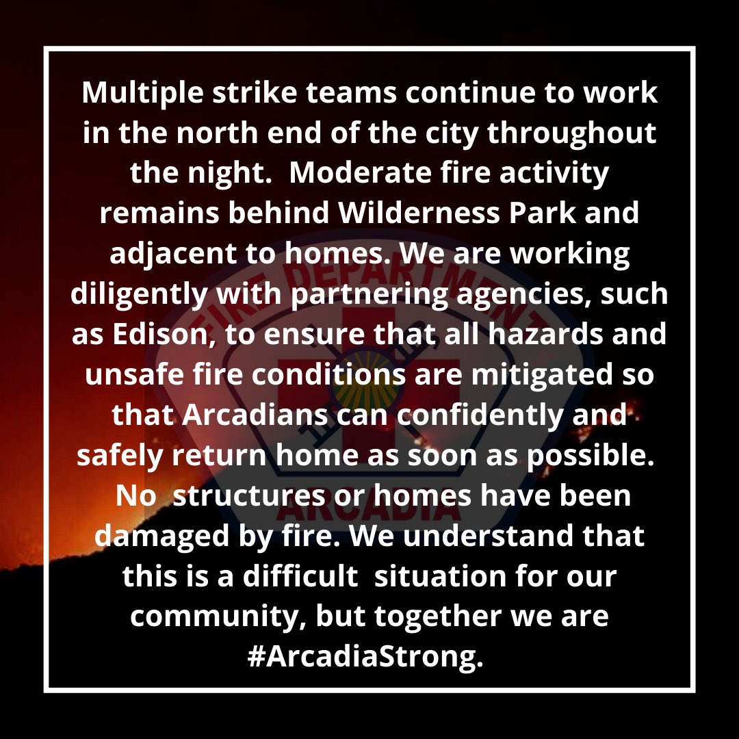 #BobcatFire #ArcadiaStrong