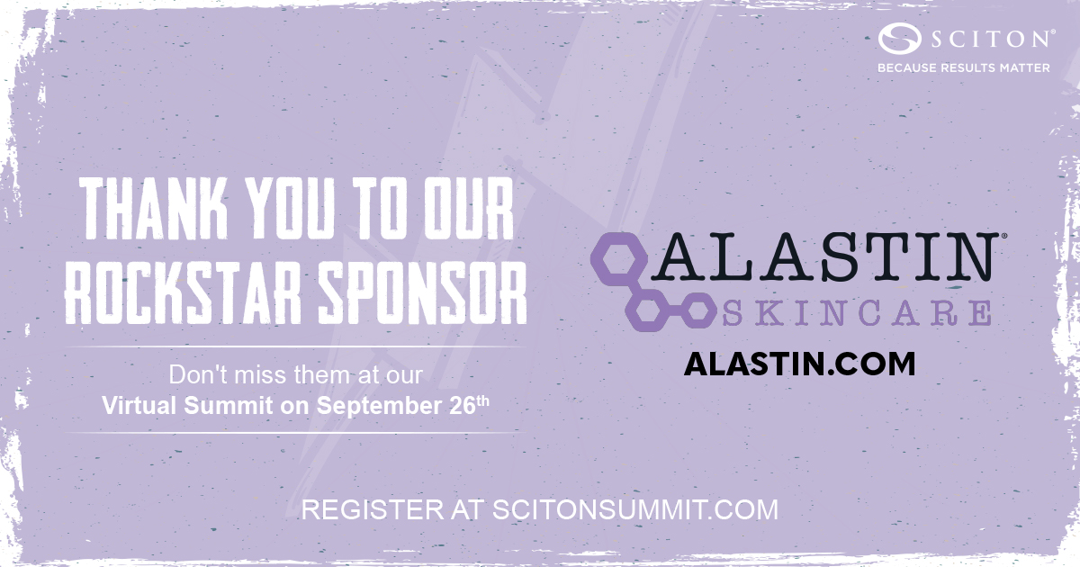 A huge thanks to our Rockstar Sponsor, ALASTIN Skincare for partnering with us for the Virtual Summit! #AlastinSkincare provides cutting-edge products for optimal procedure results and daily skincare regimens. Let us know your favorite products in the comments below!