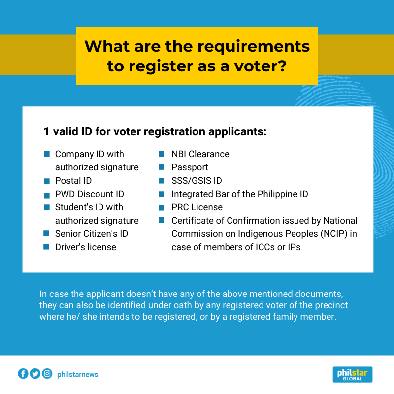 Are you qualified to register as a voter and want to apply?Here's what you need to bring when you file your application.  #MagparehistroKa