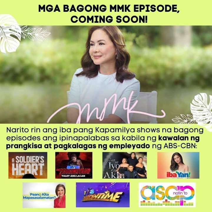 kowalerts's tweet photo. @MMKOfficial new episode soon
Wala man tayong Prangkisa ngayon, at pinatay man nila ang ating tahanan, maghahanap pa rin ng way ang ating ABS-CBN upang maihatid sa atin ang kanilang deka libreng programa sa pamamagitan ng Kapamilya Channel,Kapamilya Online Live at iWant TFC. https://t.co/zCkRU2Gtkt