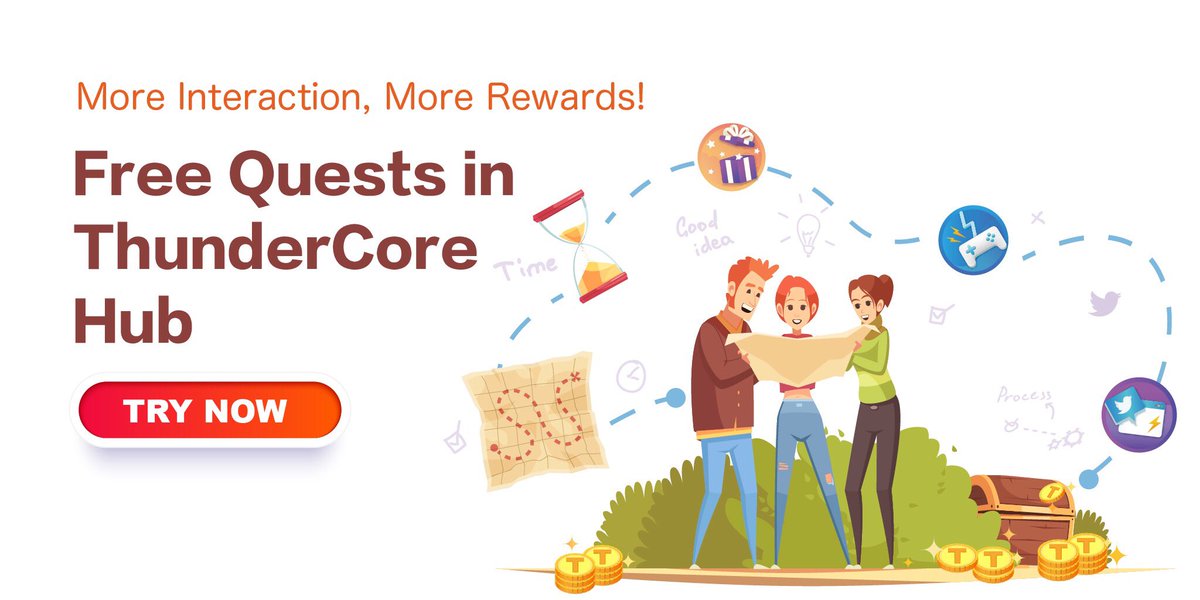 PLAY QUEST - WIN REWARDS EVERY DAY! ⚡️

Have you get your FREE TT yet?💵
Open up your ThunderCore Hub to start your QUEST adventure today!📱🔍

Find out more 👉🏻bit.ly/33shfAQ