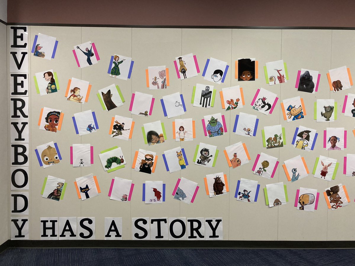 HydeCommons's tweet photo. Looking forward to some great conversations using our author and character displays.  Thank you @thebookwrangler for the inspiration! @HydeElementary #ccisdlibs https://t.co/AjrzEzAfW3