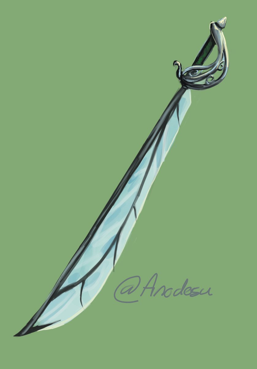  #Swordtember day 15: wings.The fey court had remarkably sharp blades crafted to look like the wings of dragonflies, which glistened so beautifully in the light.