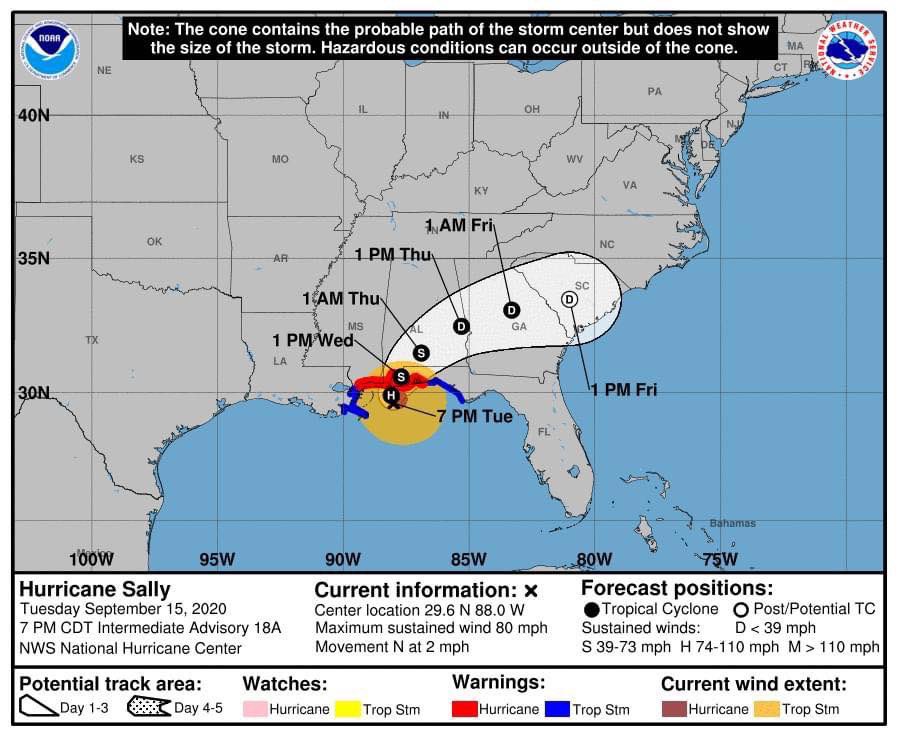 MyCHELCO's tweet photo. As Sally makes landfall tonight, please stay safe and away from downed power lines. Our crews will be working through the night to restore power as quickly as safely possible.
#Weareprepared #Staysafe #Sally #PoweredbyDedication https://t.co/pPjkILzfac
