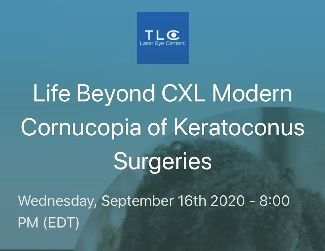 Lucky Wk to give 2 #keratoconus lectures - 2nd talk on 9/16/20 to discuss treatments beyond conventional #CXL (COPE 67393-AS, 👉 bit.ly/2H5QHOj). I may be addicted to speaking up about supporting KCN patient care &amp; proud of it! <a href="/DrBridgitte/">Bridgitte Shen Lee</a> <a href="/profluigimarino/">luigi marino</a> <a href="/tamingamy/">Amy Gallant Sullivan</a>
