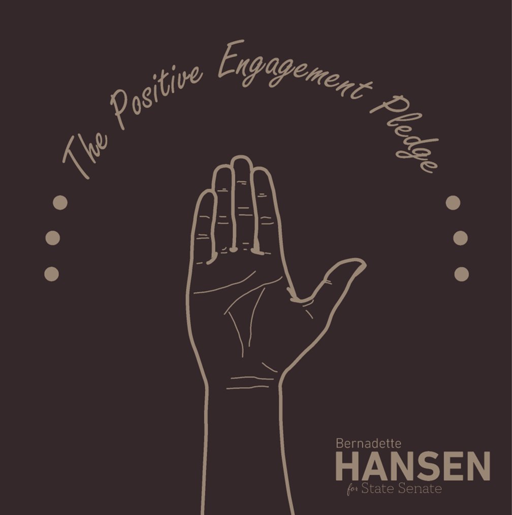 Positive engagement pledge graphic