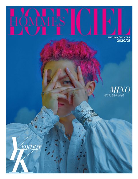 this thread is back on your tl. song mino for a french mag, L'Officiel Hommes 