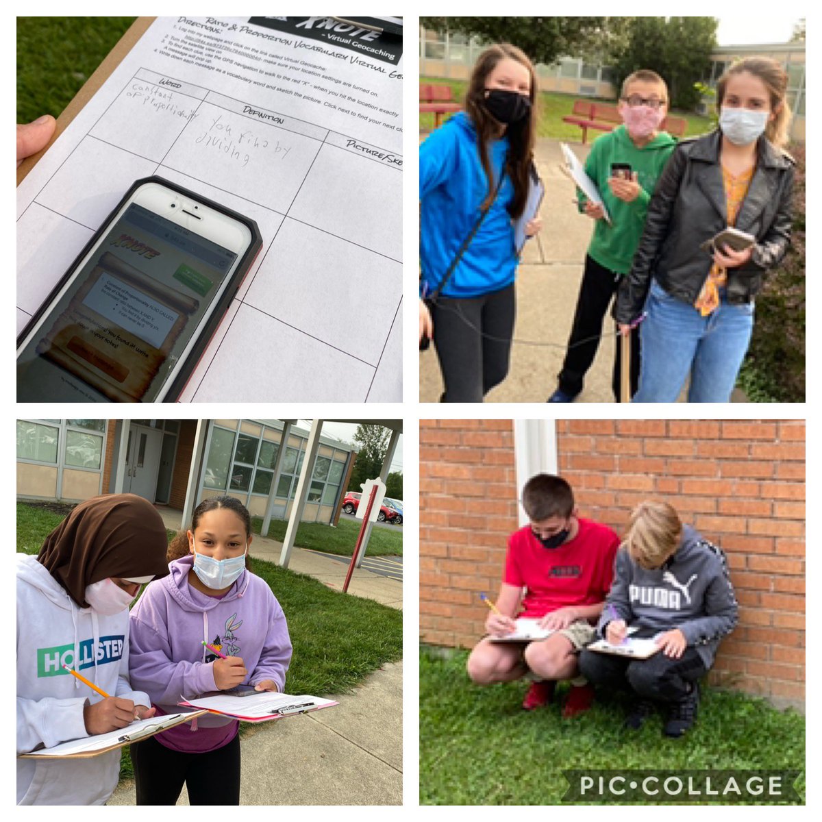 denulovesmath's tweet image. One of my favorite activities - especially when students are running to complete their math assignment! #virtualgeocache #xnote @gmswarrior