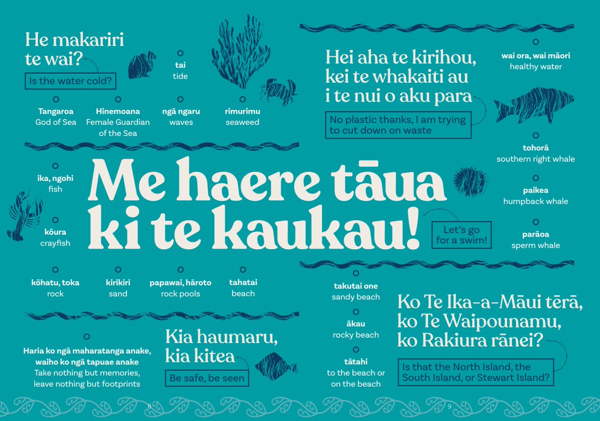 Department of Conservation (@docgovtnz) on Twitter photo Te Ao o Tangaroa – The world of Tangaroa.
Kia Kaha te Reo Taiao contains te reo Māori words and phrases you can use while you are out enjoying Te Taiao, the unique environment of Aotearoa.
Download here: bit.ly/3iALfkf
<a href="/reomaori/">Te Taura Whiri i te Reo Māori</a> #MāoriLanguageWeek #TWOTRM Te Ao o Tangaroa – The world of Tangaroa.
Kia Kaha te Reo Taiao contains te reo Māori words and phrases you can use while you are out enjoying Te Taiao, the unique environment of Aotearoa.
Download here: bit.ly/3iALfkf
<a href="/reomaori/">Te Taura Whiri i te Reo Māori</a> #MāoriLanguageWeek #TWOTRM