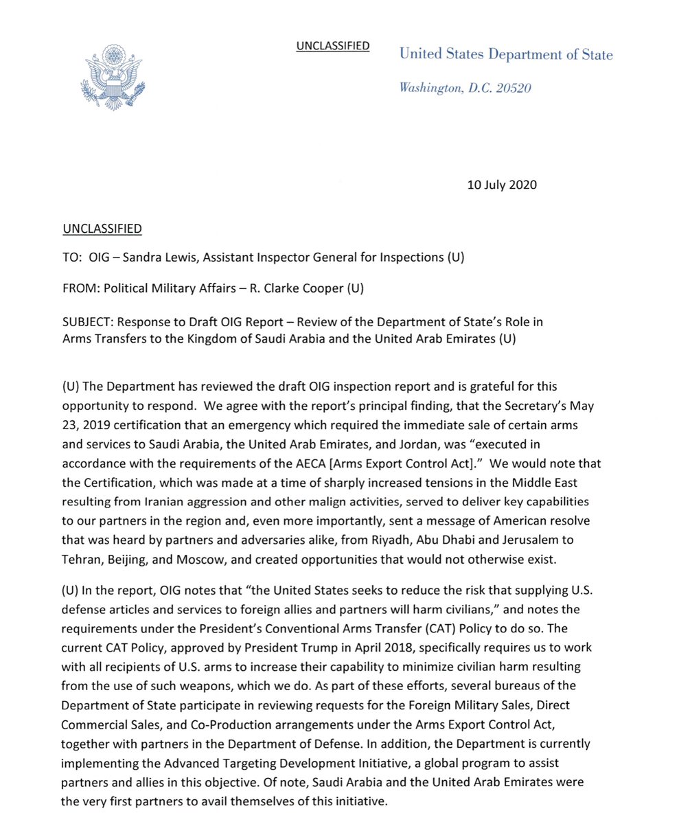 Chairman having none of  @SecPompeo bullpuckyinfrastructure week is here“...detailing the Department’s efforts to hide information from Congress and the pubic in the OIG report on the 2019 emergency declaration used to push through more than $8 billion in arms sales..”