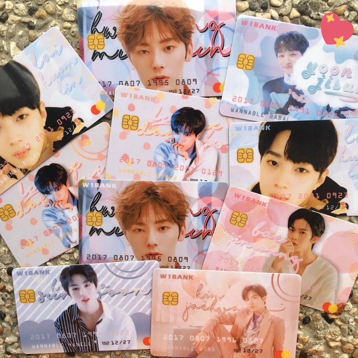 wts/lfbwanna one pvc cards (with stickers)~ 100php eachavail members:• sungwoon• minhyun• daehwi (2)• jinyoung