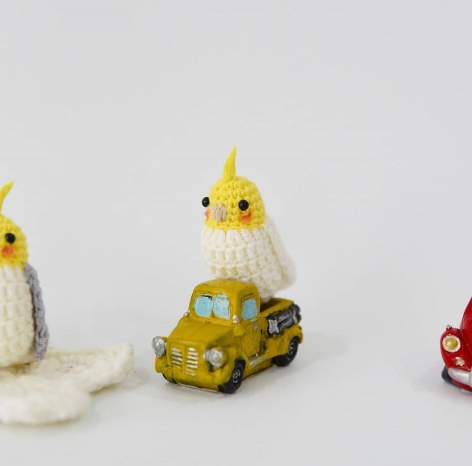 왕관앵무 삼형제😍
왕관앵무는 특유의 노랫소리가 너무 좋아요. 왕관과 볼터치 포인트도 졸귀탱

#앵무새 #parrot #왕관앵무 #뜨개
#tricot #bird #키링